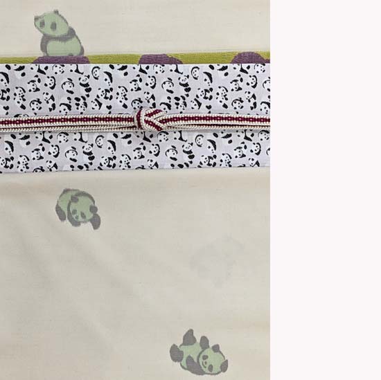 <span class="title">新作から　パンダ帯、ロウケツ帯をコーディネート</span>