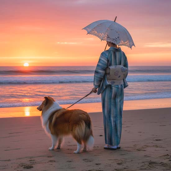 <span class="title">明石縮に捨松八寸コーデ 　本日開店３時です</span>
