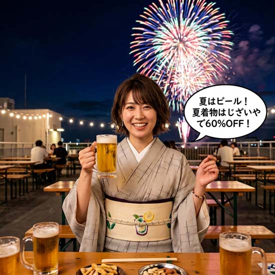 <span class="title">夏もの買うなら今！６０％OFF～</span>